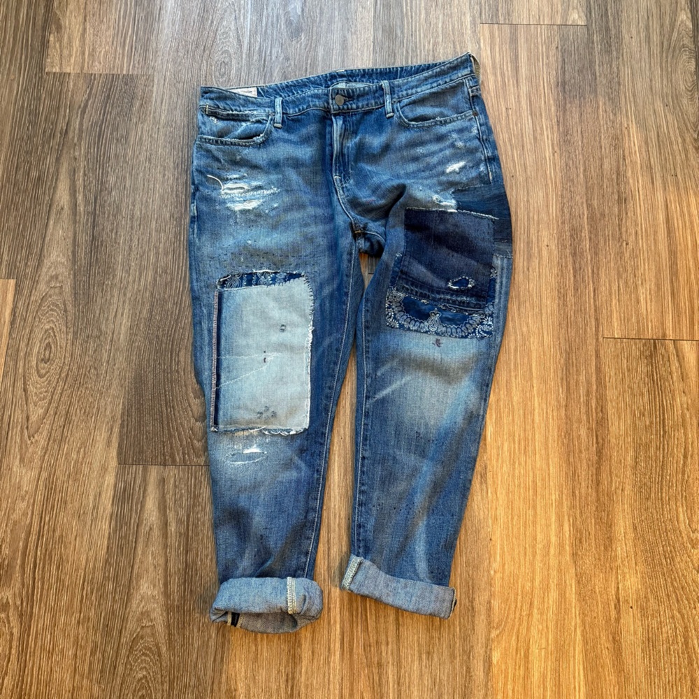 Ralph Lauren Polo ‘Astor’ Boyfriend Cut Patchwork Jeans 31